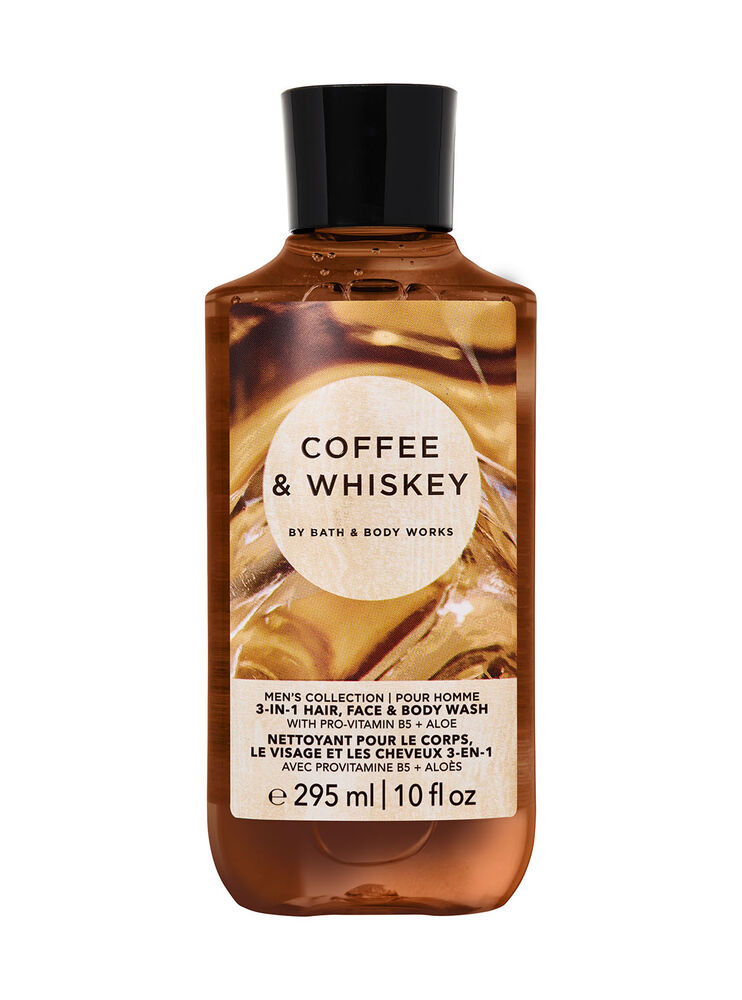 Nettoyant pour le corps, le visage et les cheveux 3-en-1 Coffee & Whiskey