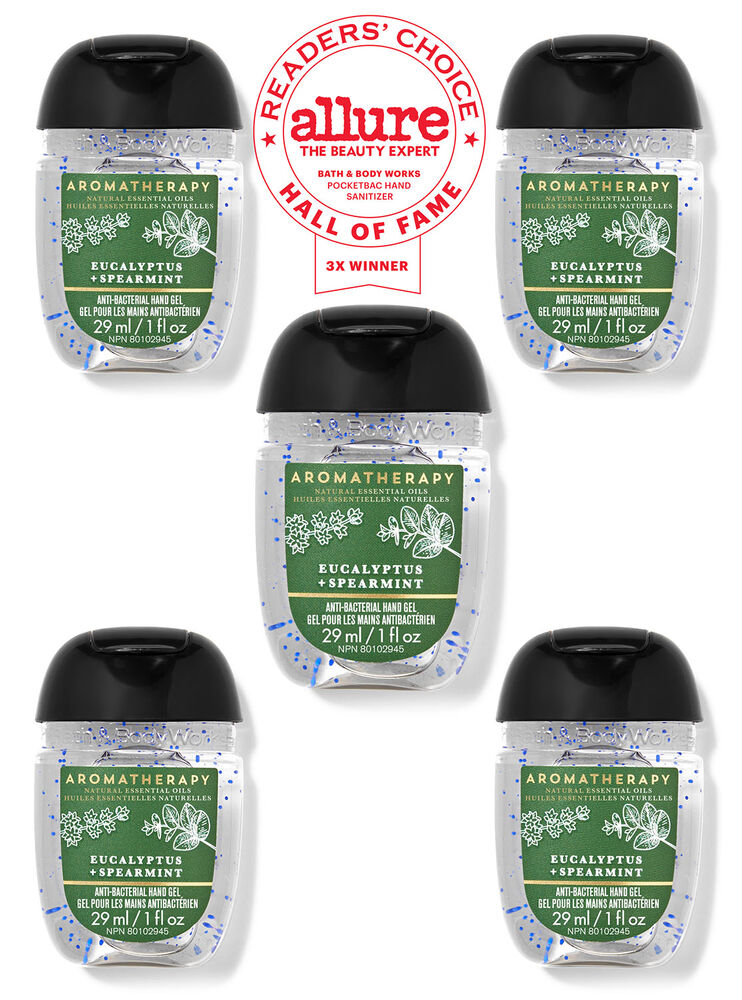 Paquet de 5 désinfectants pour les mains PocketBac Eucalyptus Spearmint