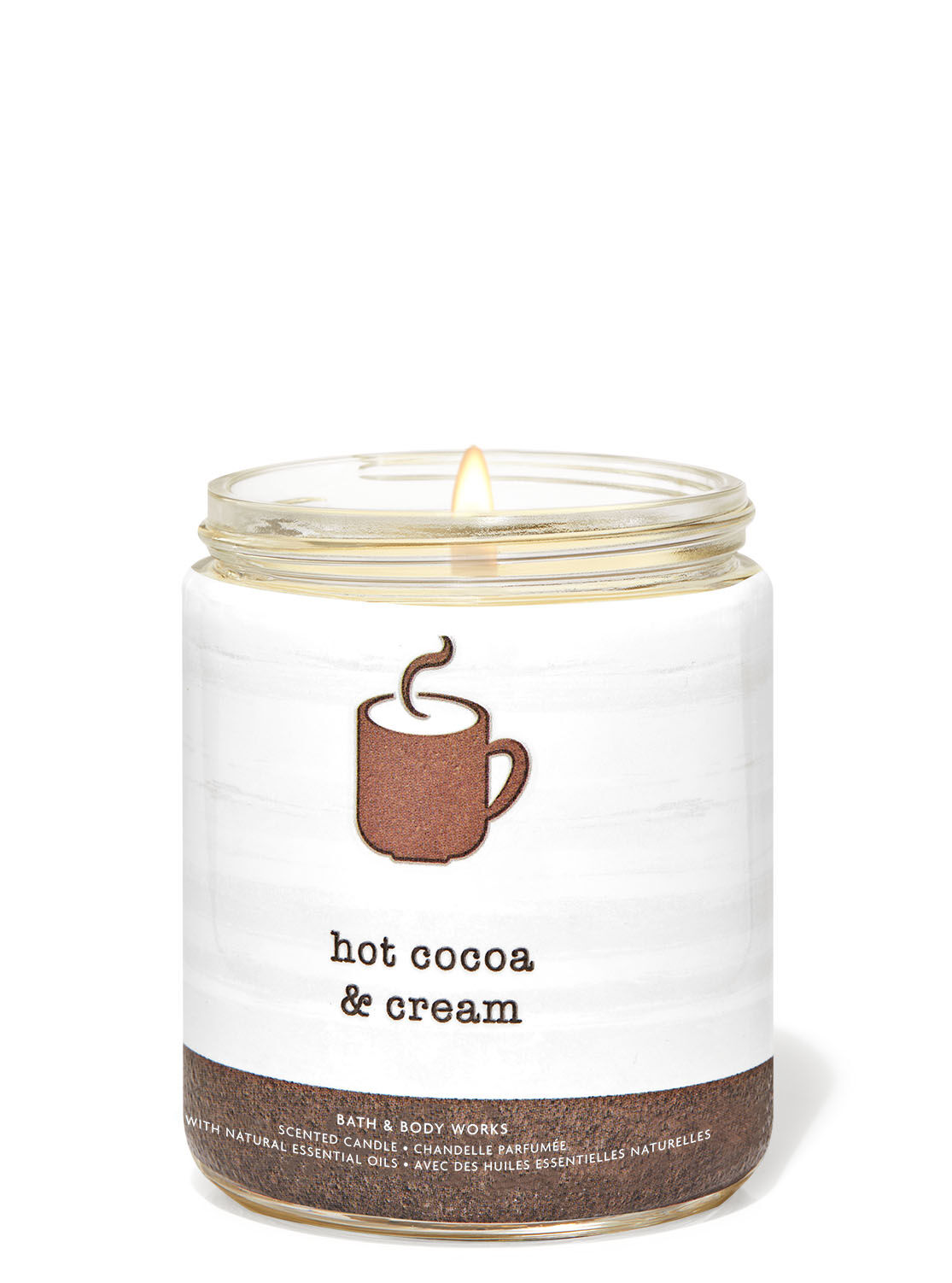 Hot Cocoa & Cream 18oz Crackling Wick Candle Double Wood Wick