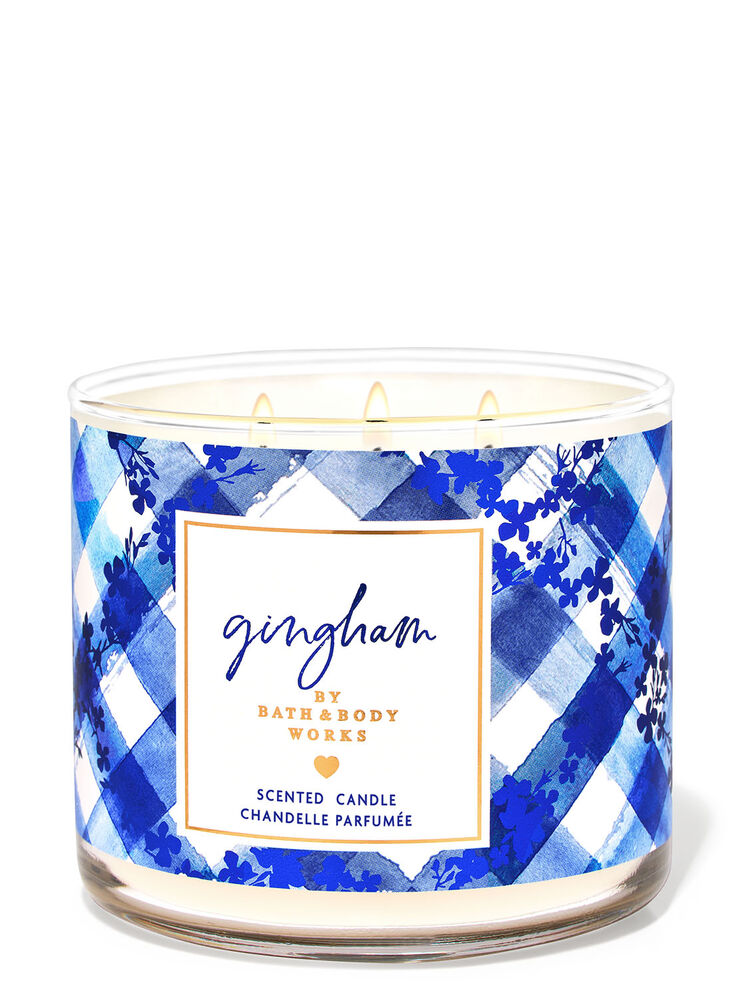 Gingham 3-Wick Candle