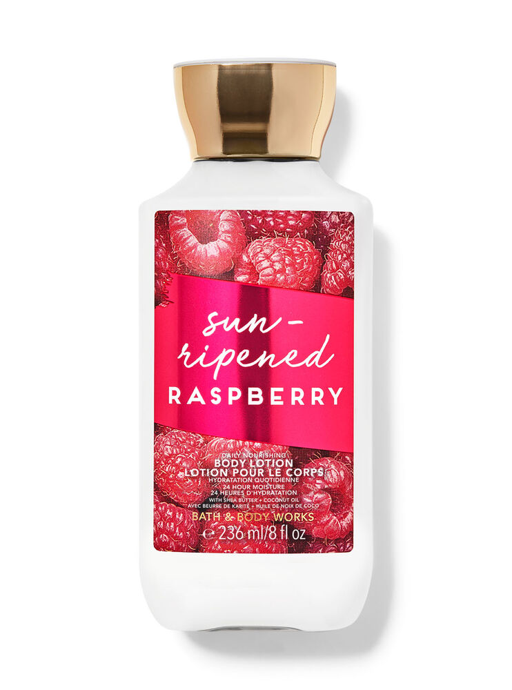  Bath & Body Works Sun-ripened Raspberry Shea & Vitamin E Body  Lotion, 8 Ounce : Body Scrubs : Beauty & Personal Care