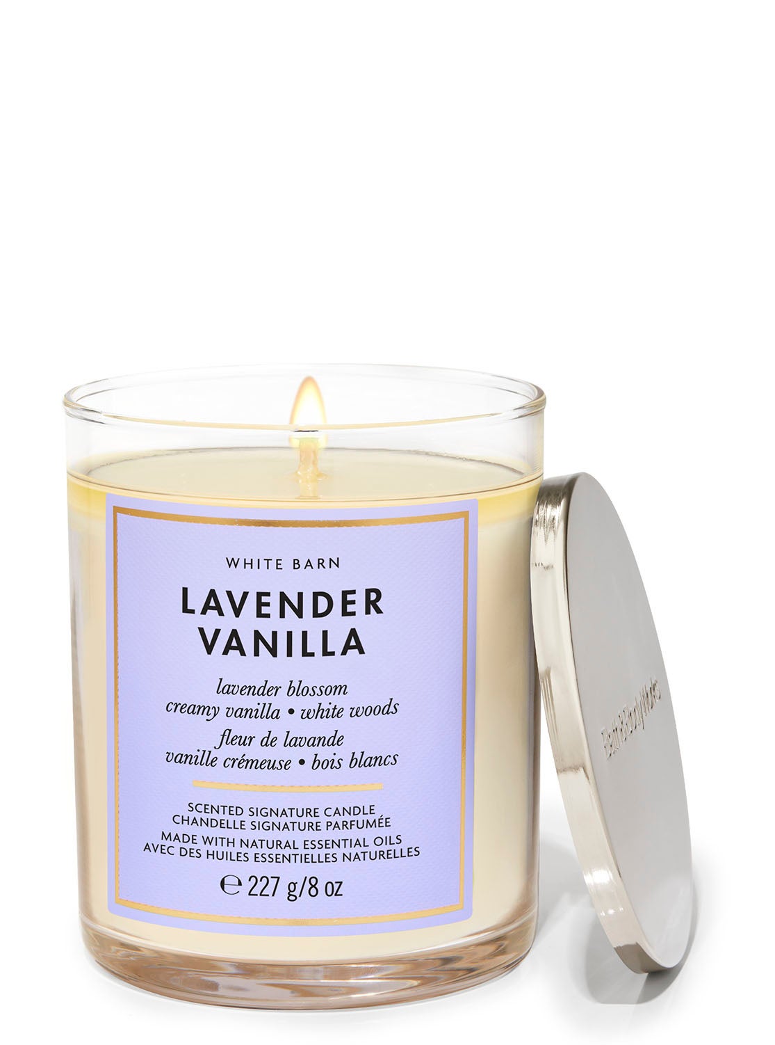 Lavender Vanilla Signature Single Wick Candle | Bath And Body Works