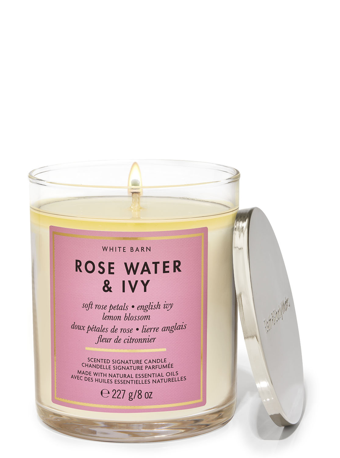 Rose Water & Ivy Signature Single Wick Candle | Bath and Body Works