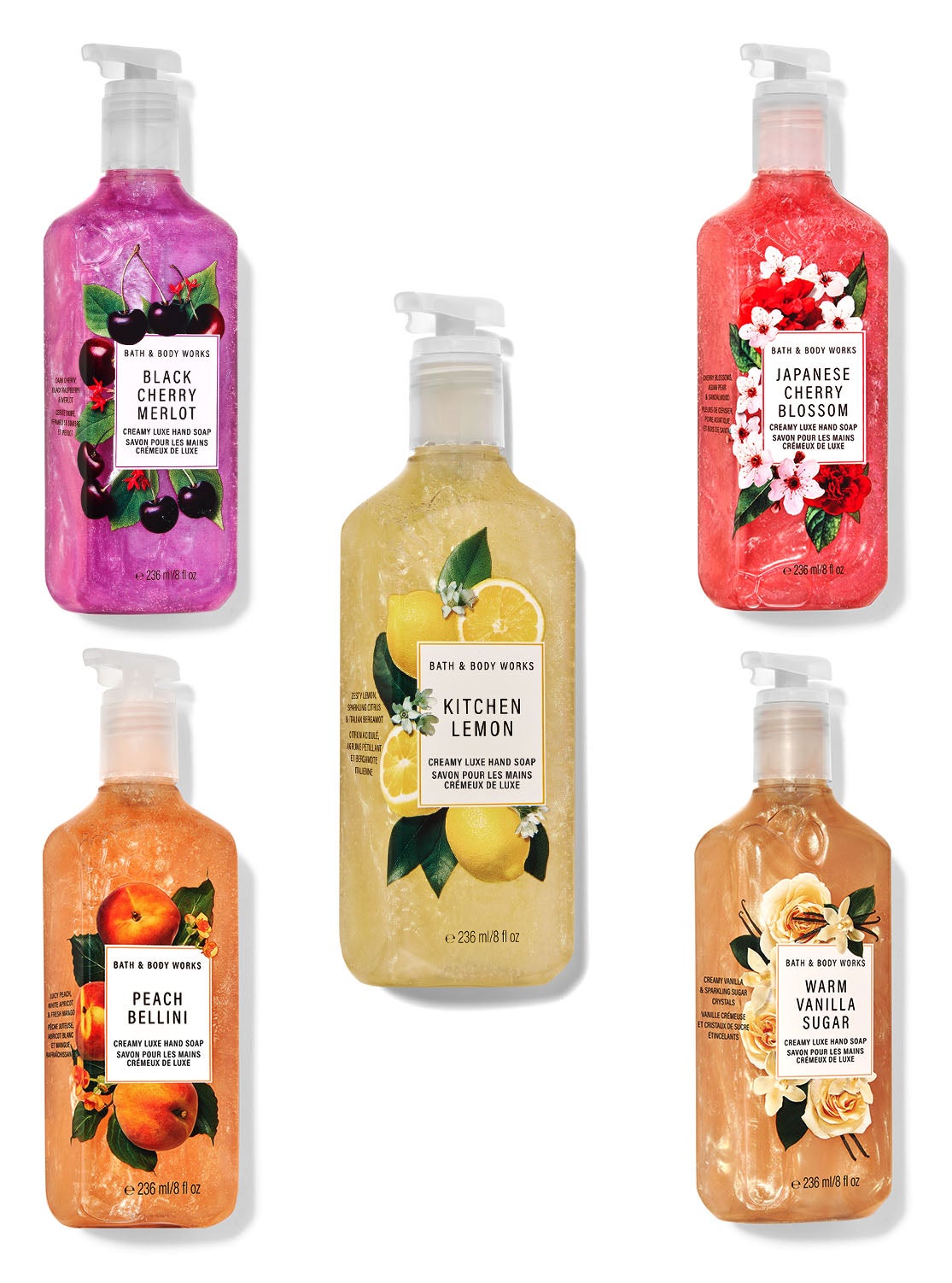 Fruity & Floral favourites Creamy Luxe Hand Soap, 5-Pack | Bath and ...