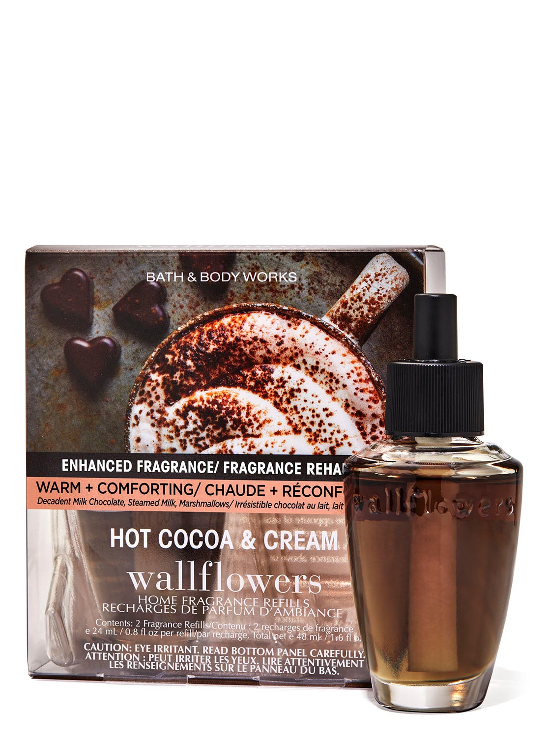 Hot Cocoa & Cream Wallflowers Refills, 2-Pack | Bath and Body Works