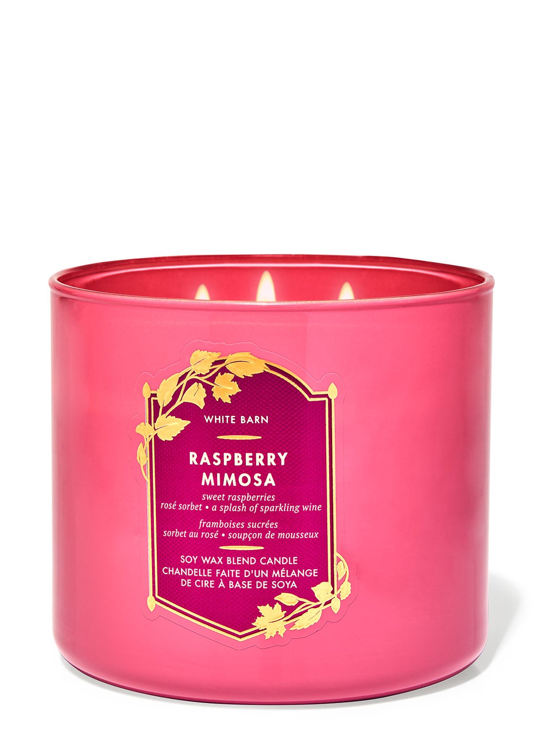 Raspberry Mimosa 3-Wick Candle