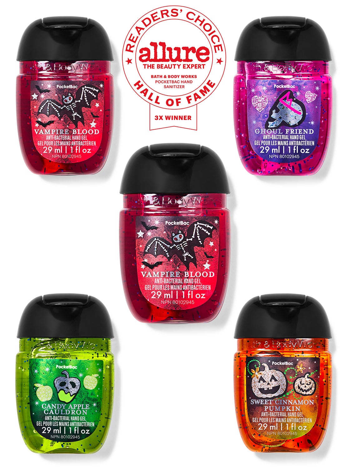 Halloween PocketBac Hand Sanitizers, 5-Pack