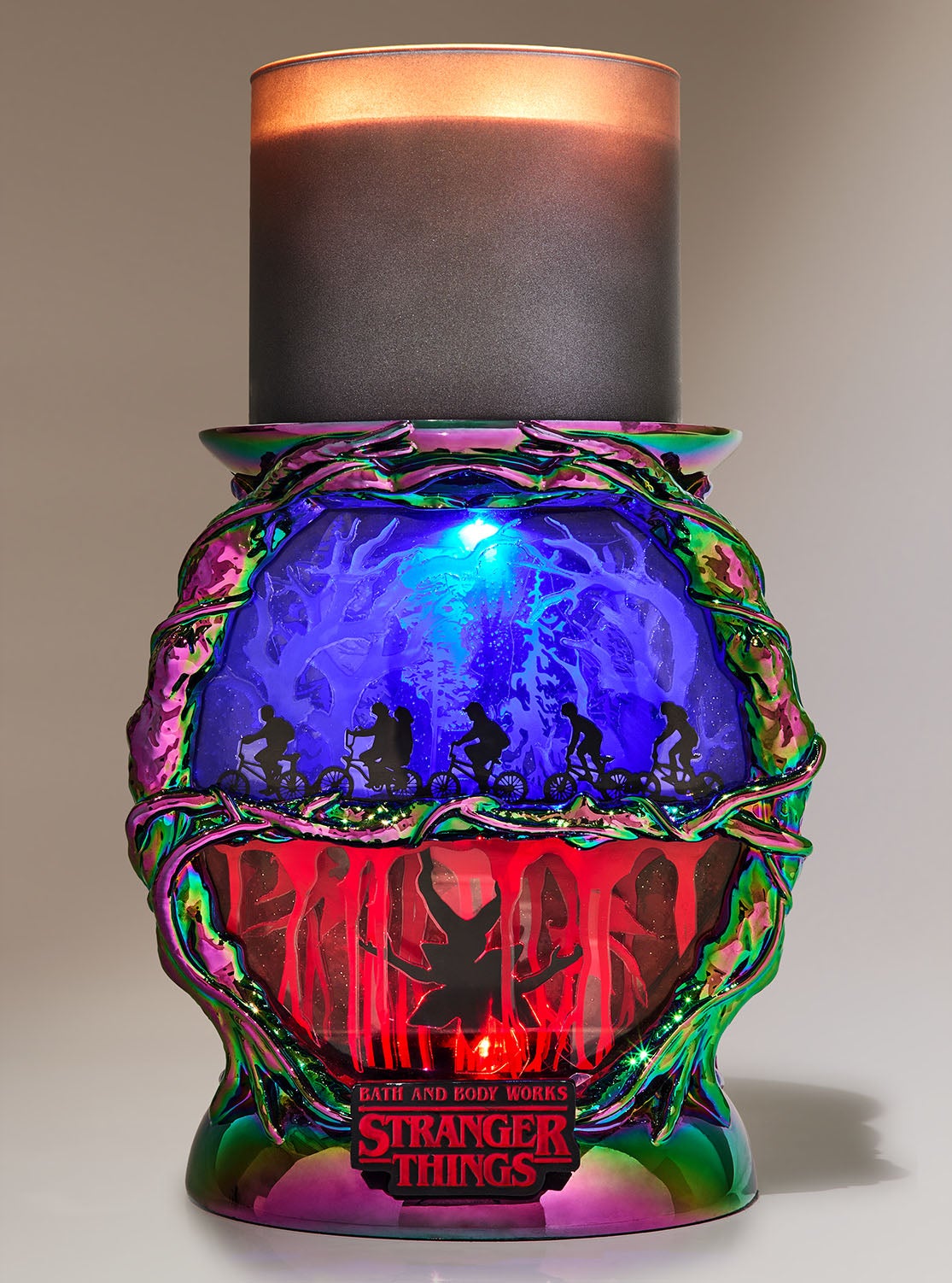 light up the upside down 3 wick candle holder