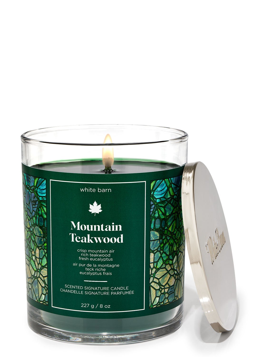 Mountain Teakwood Signature Single Wick Candle | Bath and Body Works