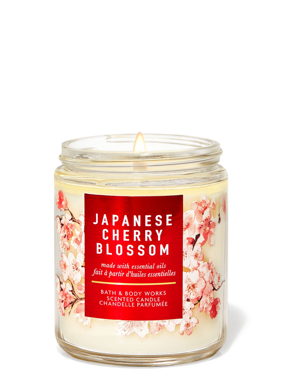 Japanese Cherry Blossom Single Wick Candle Bath And Body Works   026373552 