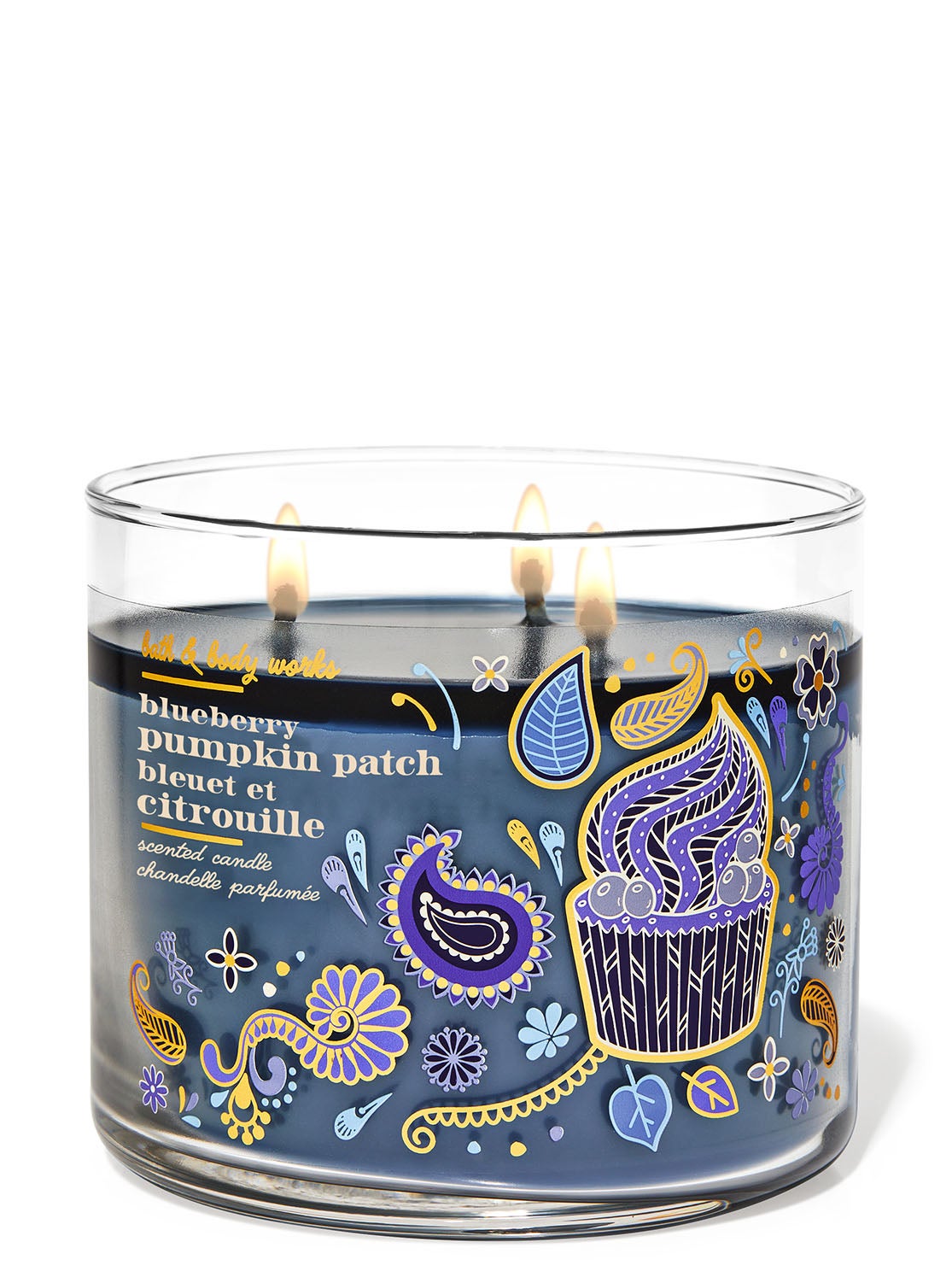 Blueberry Pumpkin Patch 3Wick Candle Bath and Body Works