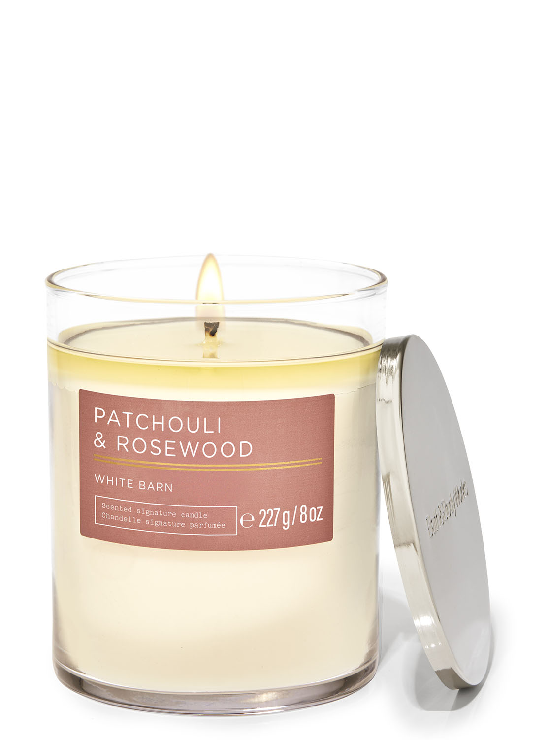 Patchouli & Rosewood Signature Single Wick Candle | Bath and Body Works