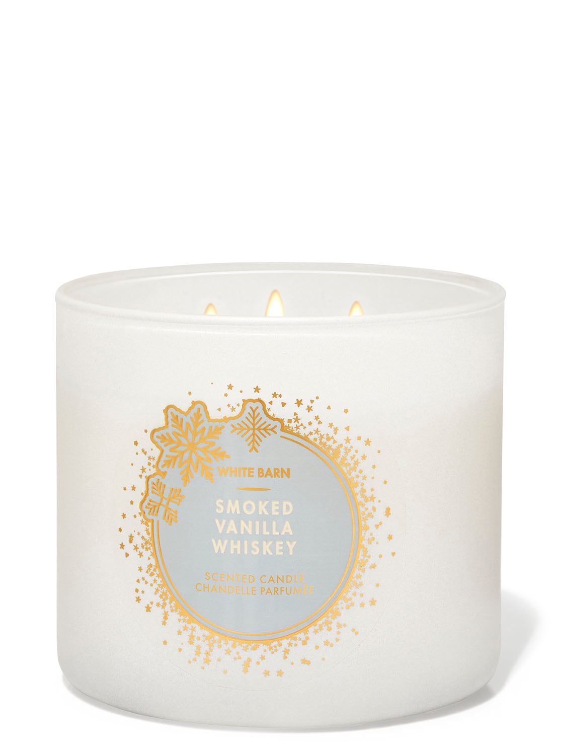 White Barn Smoked Vanilla Whiskey scented 3 wick candle