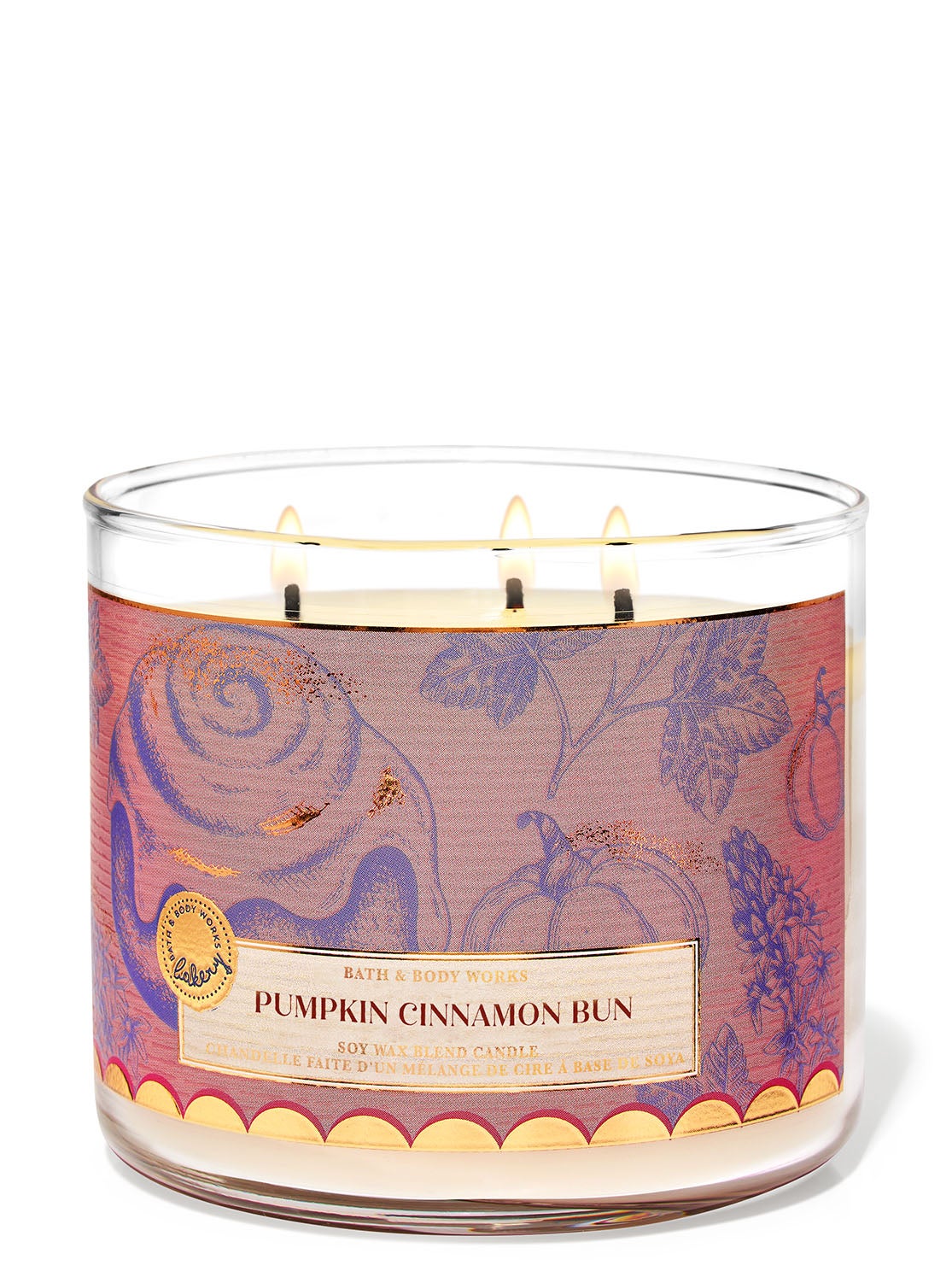 Pumpkin Cinnamon Bun 3-Wick Candle