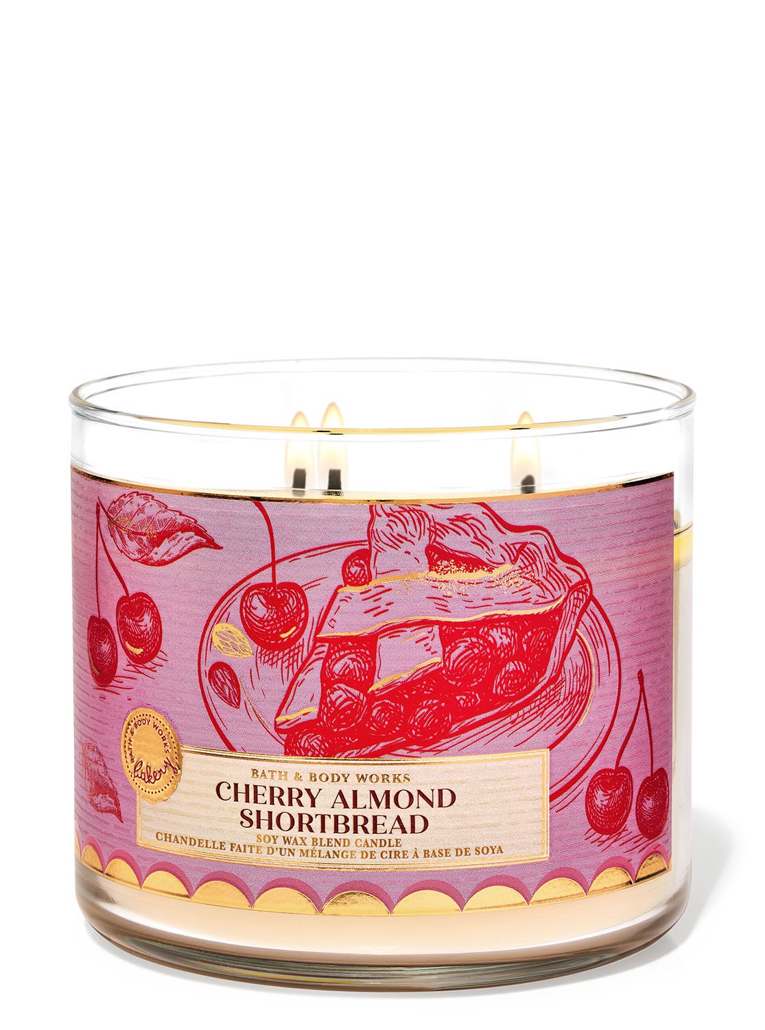 Cherry Almond Shortbread 3-Wick Candle